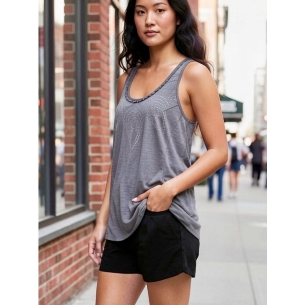 Lululemon - Run Silver Bullet Gray/Purple Sleeveless Tank Top sz 10